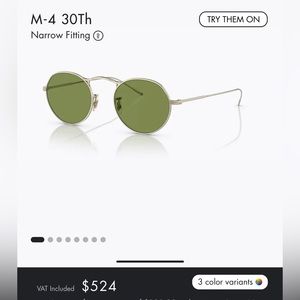 OLIVER PEOPLES GOLD MIRRORED SUNGLASSES